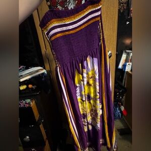 Purple Striped Summer Sundress